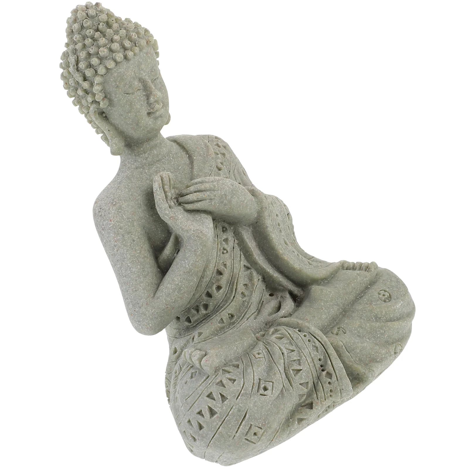 

Imitation Stone Buddha Statue Small Resin Decor Figurine Crafts for Home Zen Desktop Indoor Statues