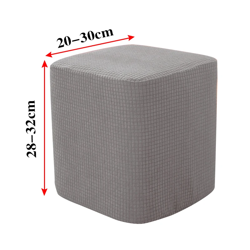 Square Ottoman Cover Stretch Ottoman Slipcover Furniture Protector Folding Storage Footrest Stool Soft Cover with Elastic Bottom 2