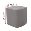 Square Ottoman Cover Stretch Ottoman Slipcover Furniture Protector Folding Storage Footrest Stool Soft Cover with Elastic Bottom 2