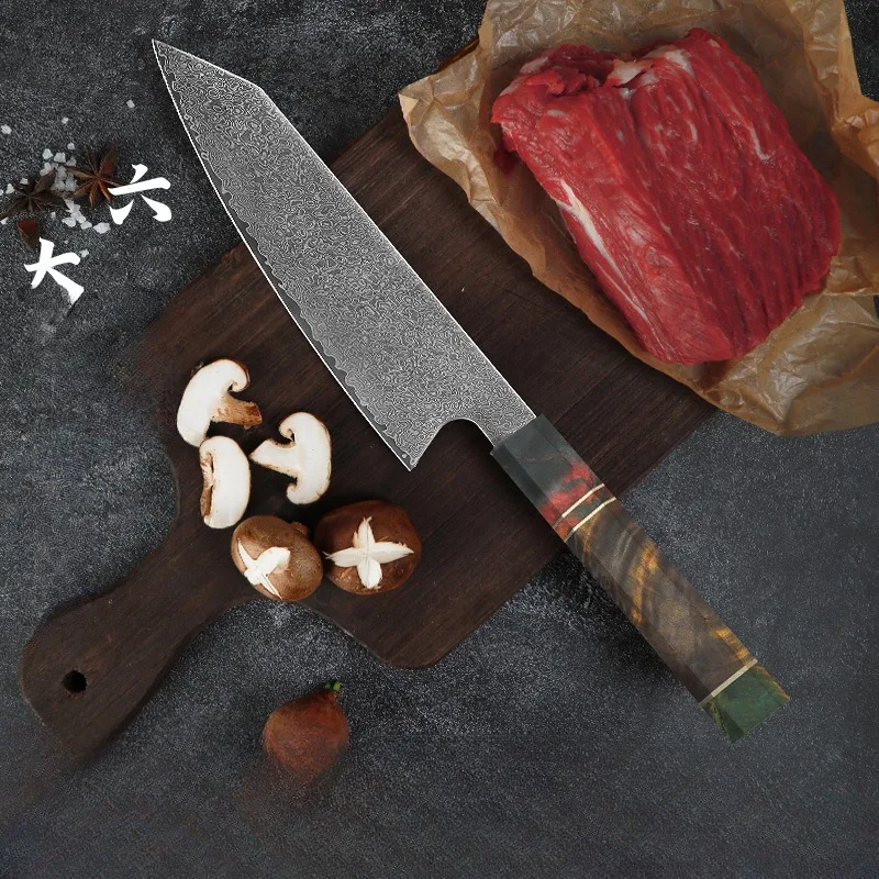 

New Damascus Chef Knife Stainless Steel kitchen Knife Japanese Santoku Knives Sharp Cleaver Slicing Steak knife Cooking Tool