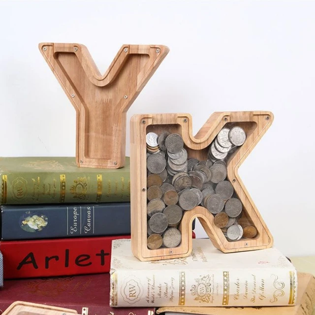 Wooden Letter Piggy Bank 1