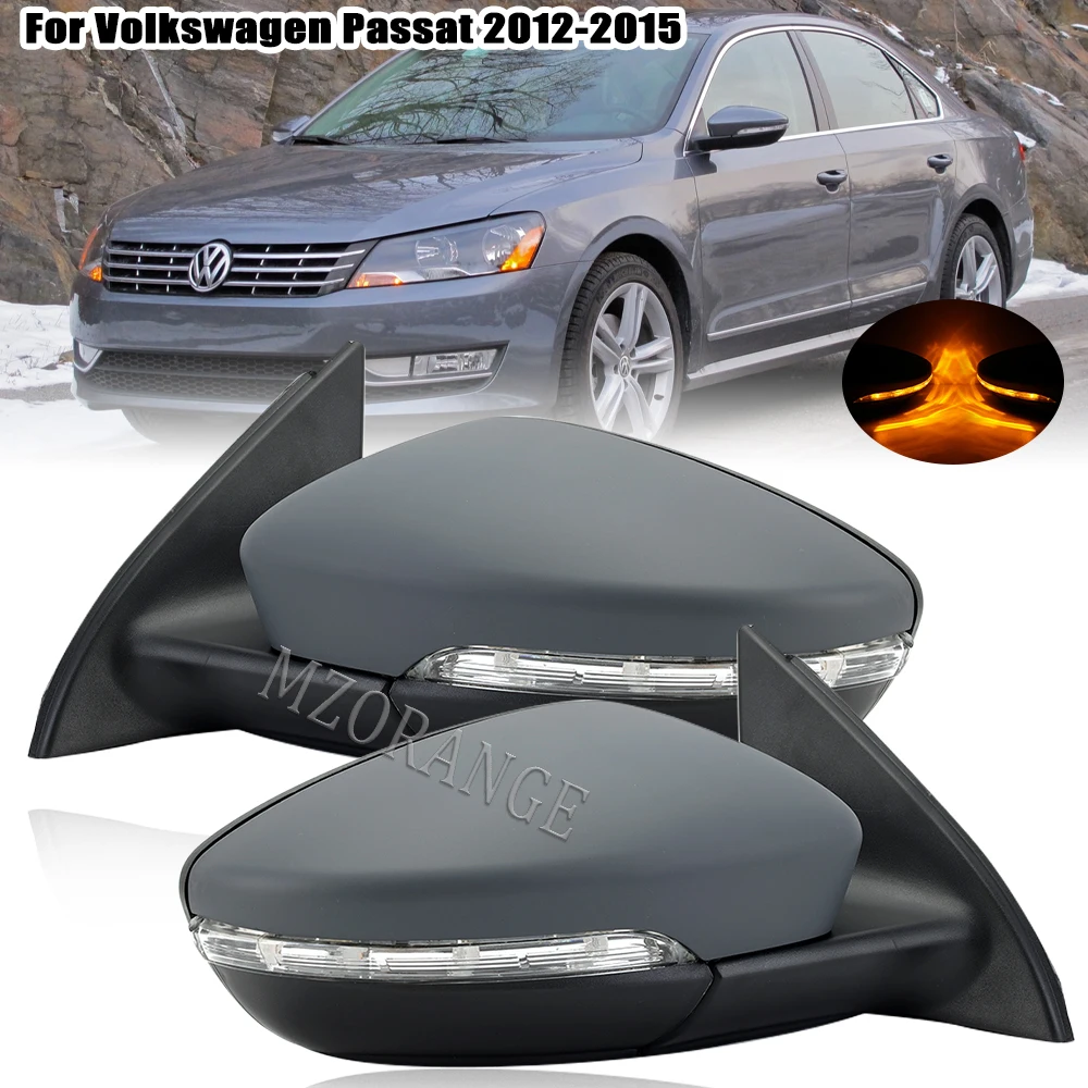 

Rearview Mirror Assembly For Volkswagen Magten Passat B7 2012-2015 6 Wire With Light Strip Heating Primer Need Self-painted