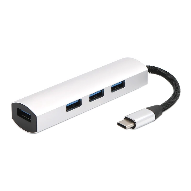 

USB C Hub Portable 4 In 1 Type-C Hub 4 Port Hub, Suitable For Tablet, Game Console, Ipad Pro, Laptop