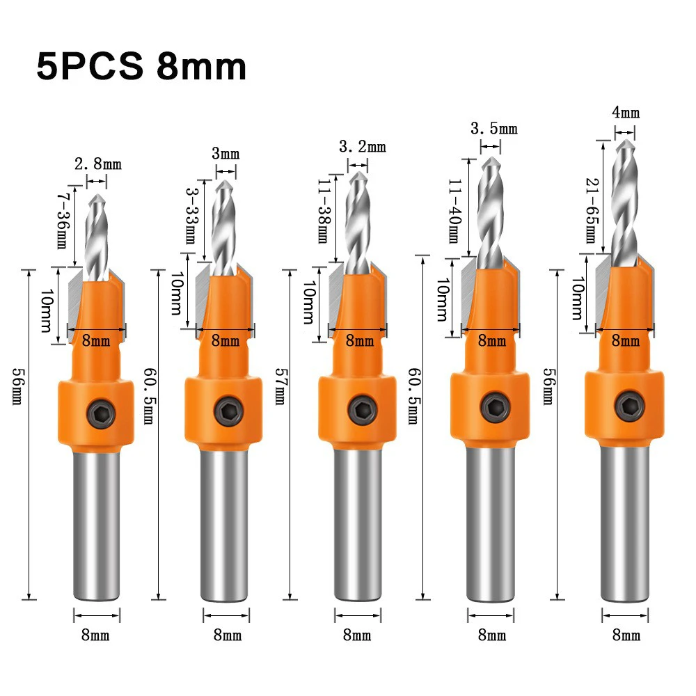 High-Performance HSS Woodworking Countersink & Screw Extractor Tool