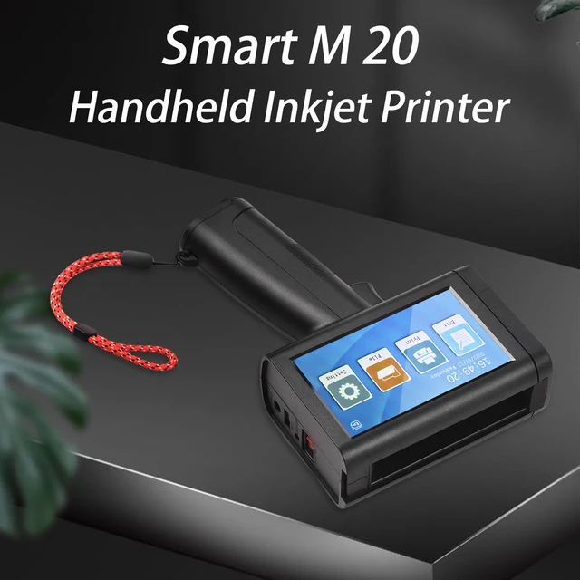 Bisofice M20 Portable Inkjet Printer Handheld Printer 4.3Inch LED  Touchscreen Barcode Printer For Logo QR Code Date Trademark