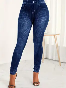 Women's Plus Size Casual Pants Simple Solid Color Fashionable Pocket High Waist Zipper Casual Long Tight Pants 1