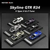 MH 1:64 SKYLINE GTR R34 V Spec II Z Tune Opened Hood Diecast Car Model MOTORHELIX 1