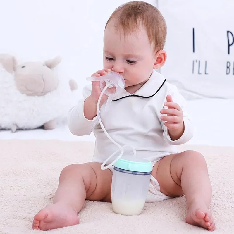 Baby Breastmilk Bottle Wide Neck Soft Silicone Feeding Weaning Milk Container Children Mamadeira Nipple Bottle Newborn Feeding