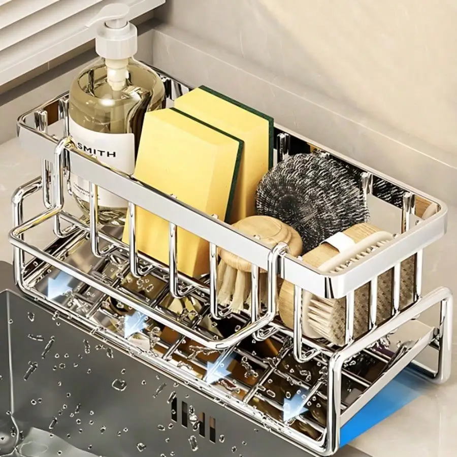 Stainless Steel Sink Caddy Organizer 5