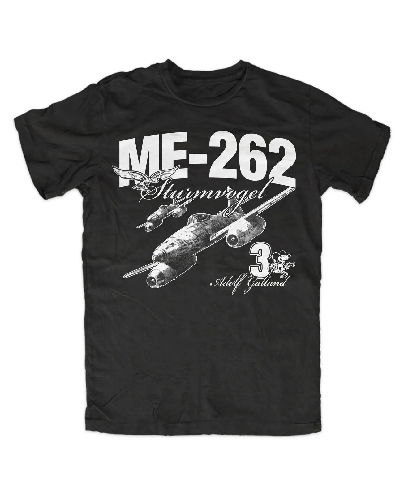 Me 262 Galland T Shirt Bw Legend Aviator Ace Military Air Force Militaria
