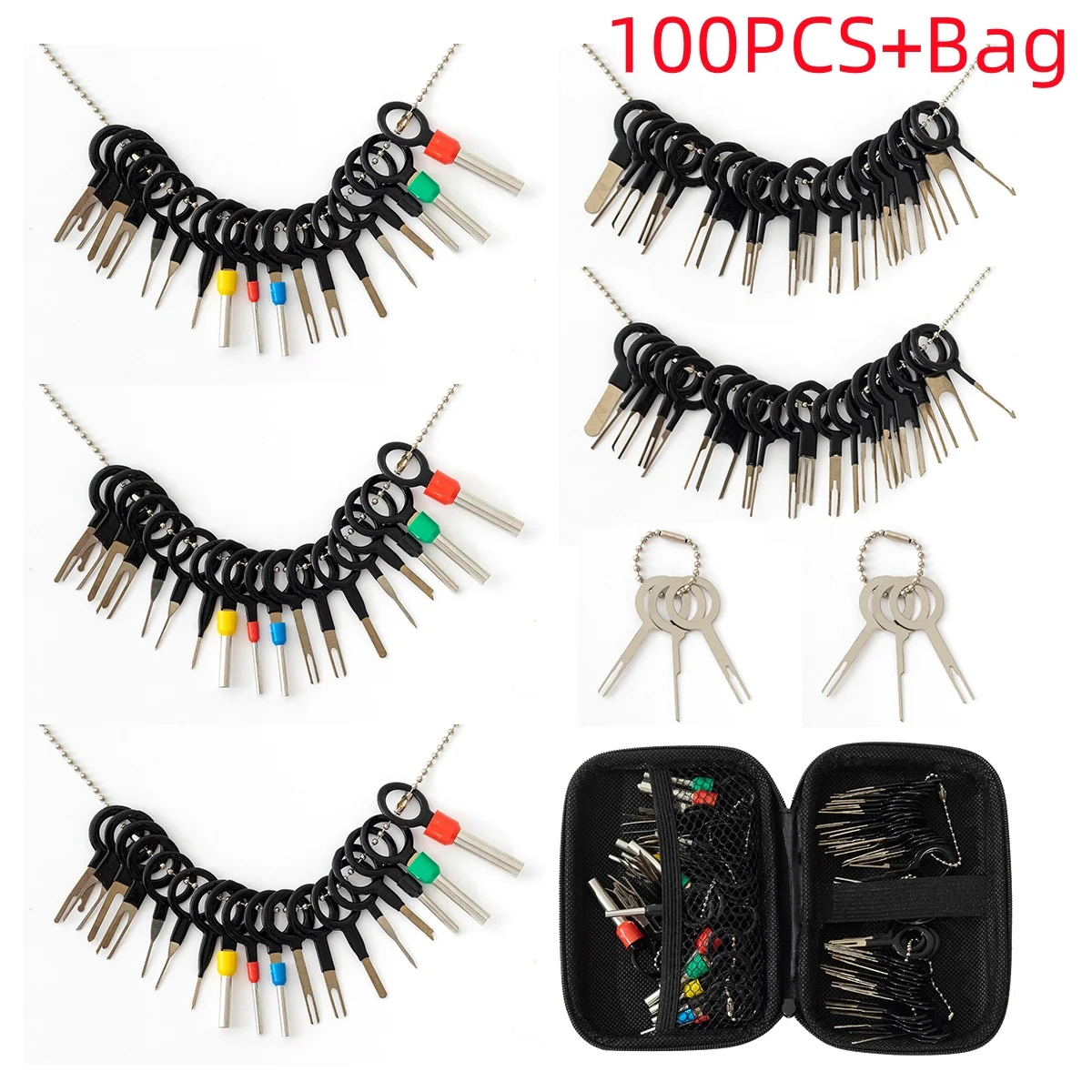 Car Terminal Extractor Removal Puller Pin Release Plug Connector 3pcs/100 for Auto Repair