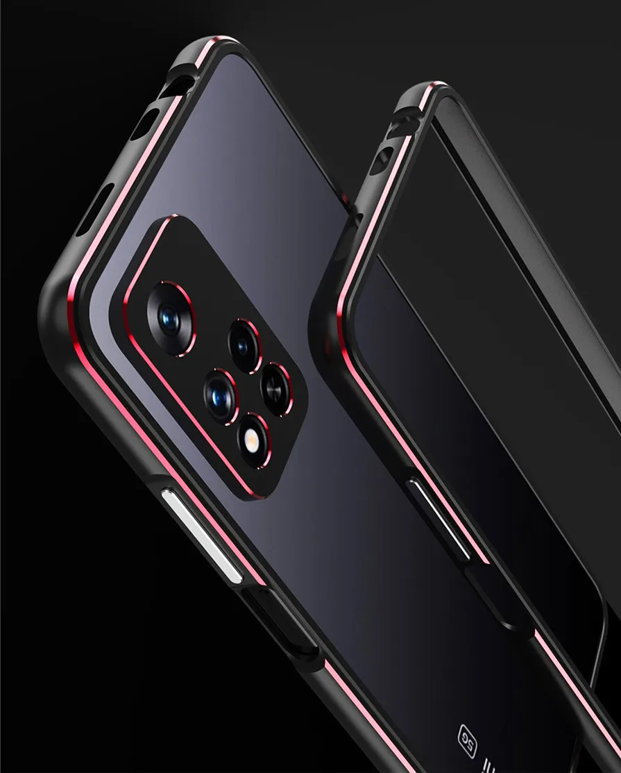Dropshipping Matching Colors M4Pro Aluminum Metal Bumper For Xiaomi POCO M4 Pro M4Pro 5G Cover CASE Carmera+Frame Protector