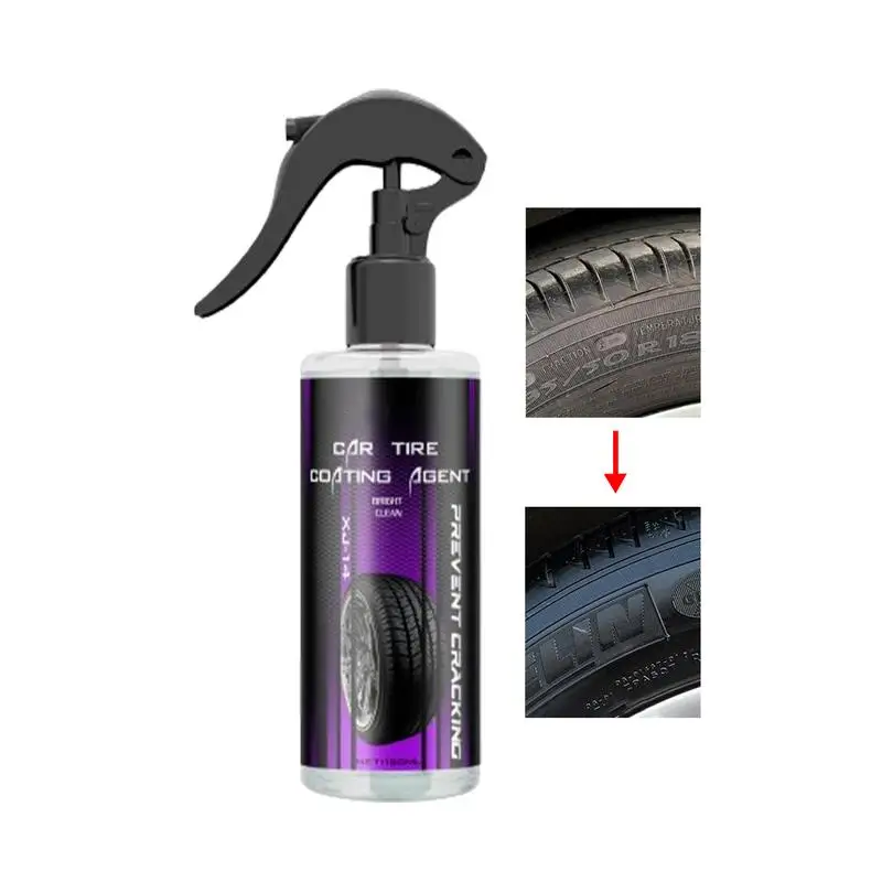 

Tire Shine Spray 120ml Car Tire Shine Long-Lasting Wheel And Tire Cleaner User-Friendly Tire Dressing Tire Cleaner Spray Ensures