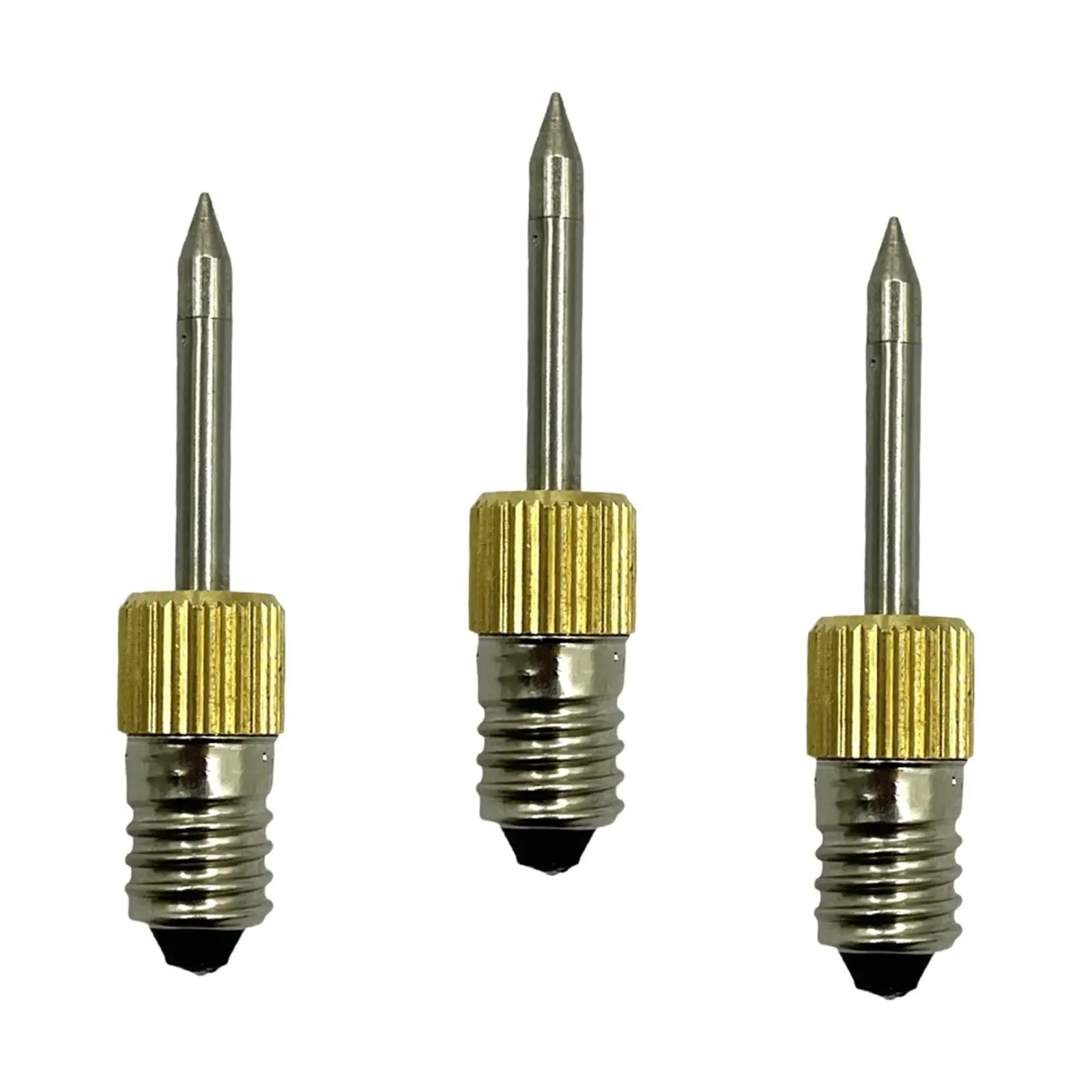 Soldering Iron Tips Threaded Solder Welding Tips Professional for Tool , 3pcs Gold