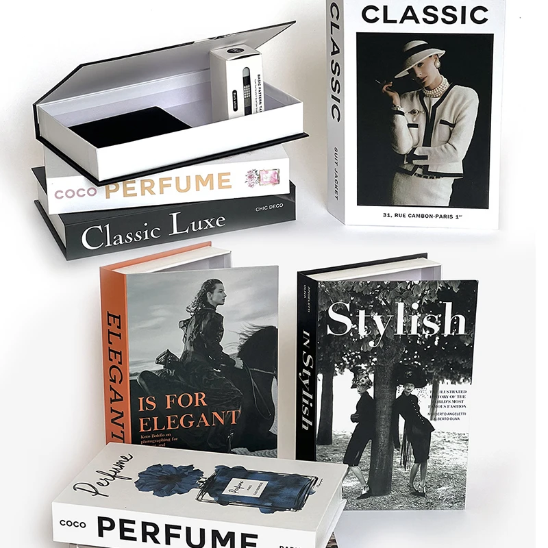 Fashion Luxury Top Brand Customized Fake Books Decoration