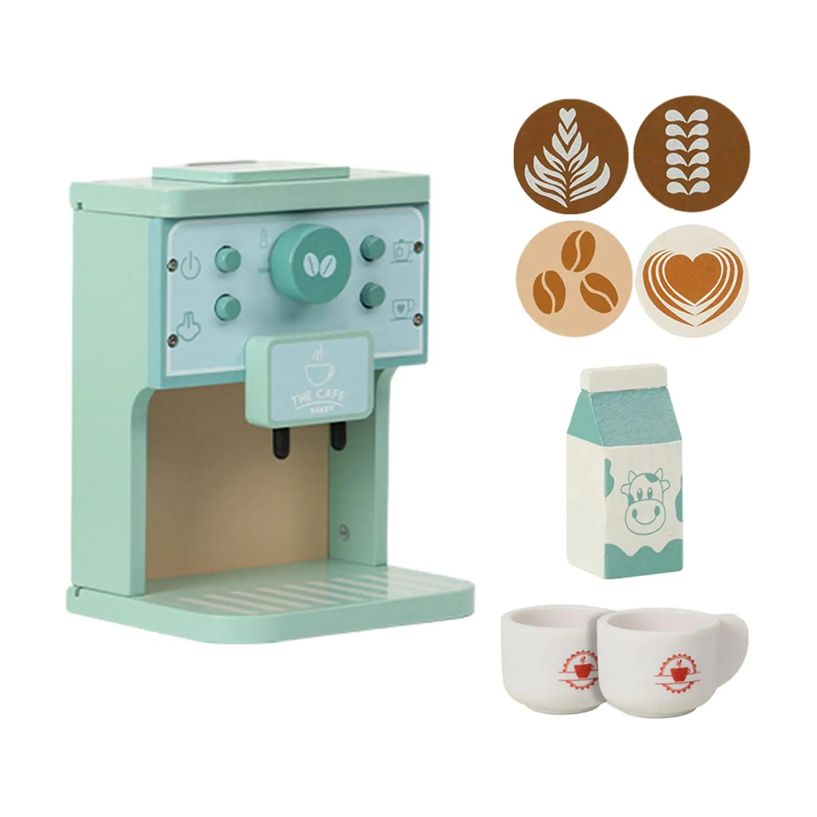 8Pcs Espresso Machine Playset Coffee Maker for Children Kids Birthday Gifts