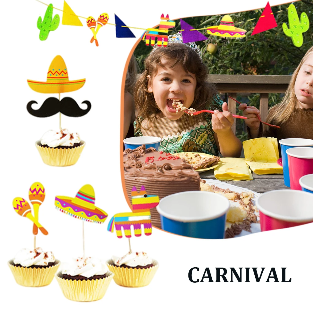 

Banner Mexican Party Decorations Flags Fiesta Walls small moustache