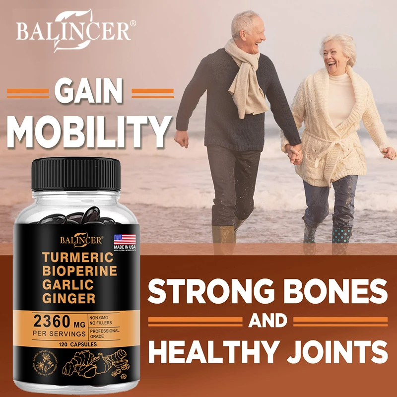 Turmeric Ginger Supplement for Digestive Health, Immune Health, Inflammation and Joint Health Powerful Formula - Image 3