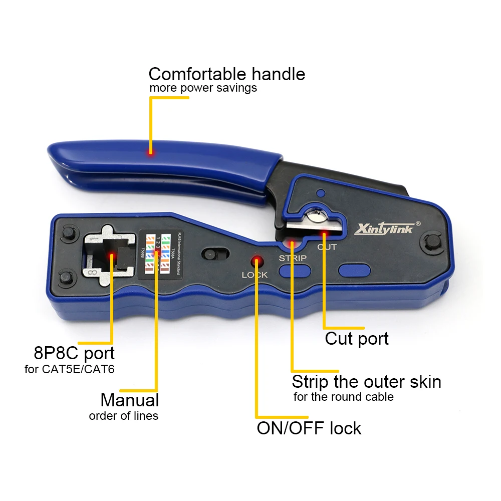Рисунок 2 - Зажимной инструмент xintylink rj45