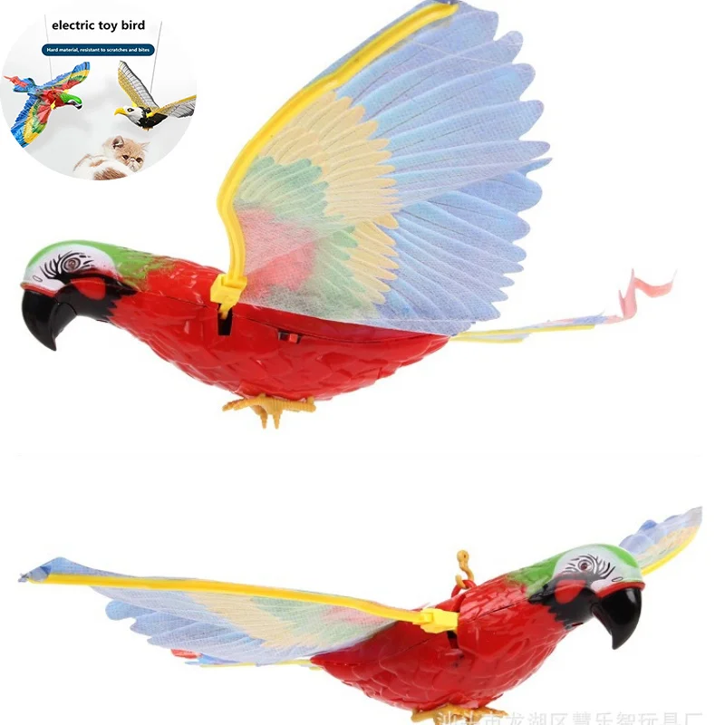 

Hanging Eagle Flying Bird Toy Simulation Bird Interactive Cat Toys Electric Teasering Play Cat Stick Scratch Rope Kitten Dog Toy