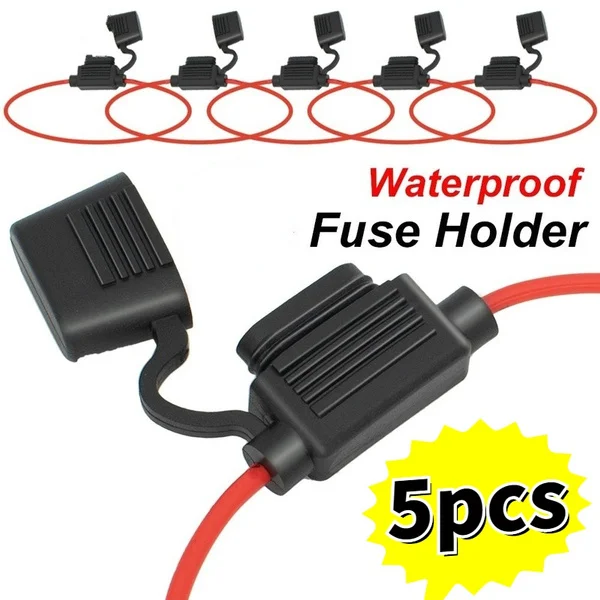 Porte-fusible d'insertion CC, mini adaptateur de lame en ligne pour  douilles, accessoires de voiture, boîte à fusibles, 12V, 30A, 5 pièces -  AliExpress