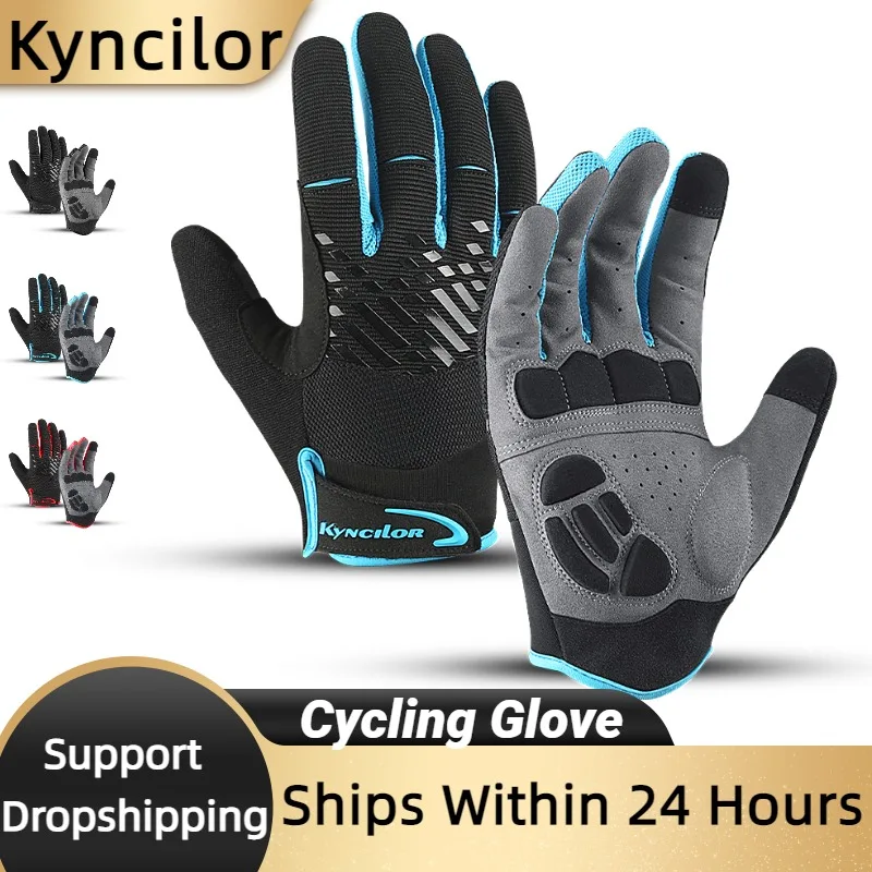 Autumn Winter Outdoor Bike Cycling Gloves Full Finger Touchscreen Anti-slip Shock Wear Hiking Running Motorcycle Gloves Men