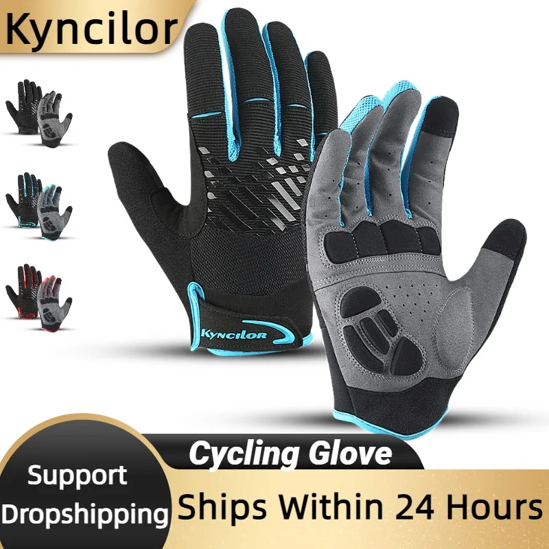 Guanti da ciclismo MTB nero Touch Screen uomo donna guanti da bici da strada palestra equazione guanti da moto in Gel di Silicone  18