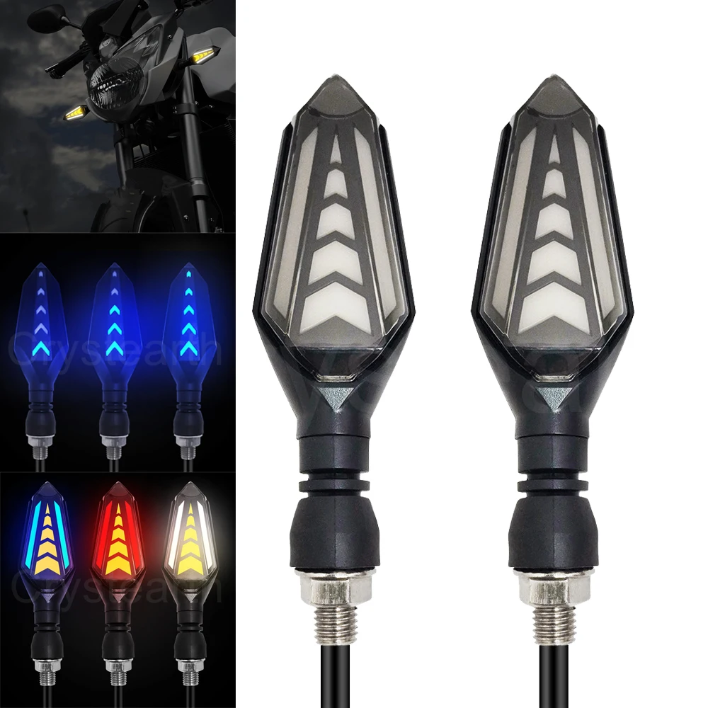 

Motorcycle Accessories LED Turn Signals Light Indicator Indicator Lamp Brake Lights Two Side Sequential Flowing Universal 10mm