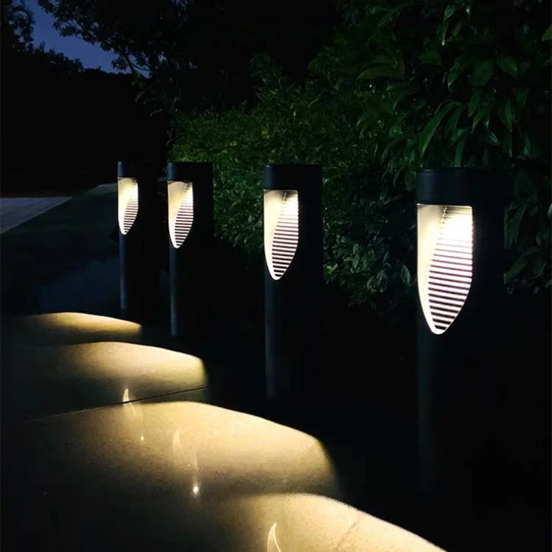 4Pcs New Outdoor Solar Cylindrical Lawn Garden Lights LED Courtyard Shadow Road Household Park Atmosphere Lamps Waterproof Decor shadow of the silk road