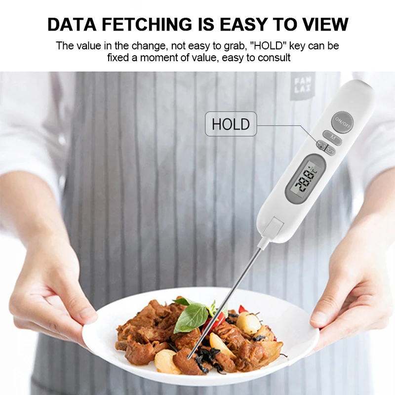 Rechargeable Food Thermometer BBQ Cooking Food Temperature Measure Tools Meat Thermometer Baking Oven Thermometer with Probe 2