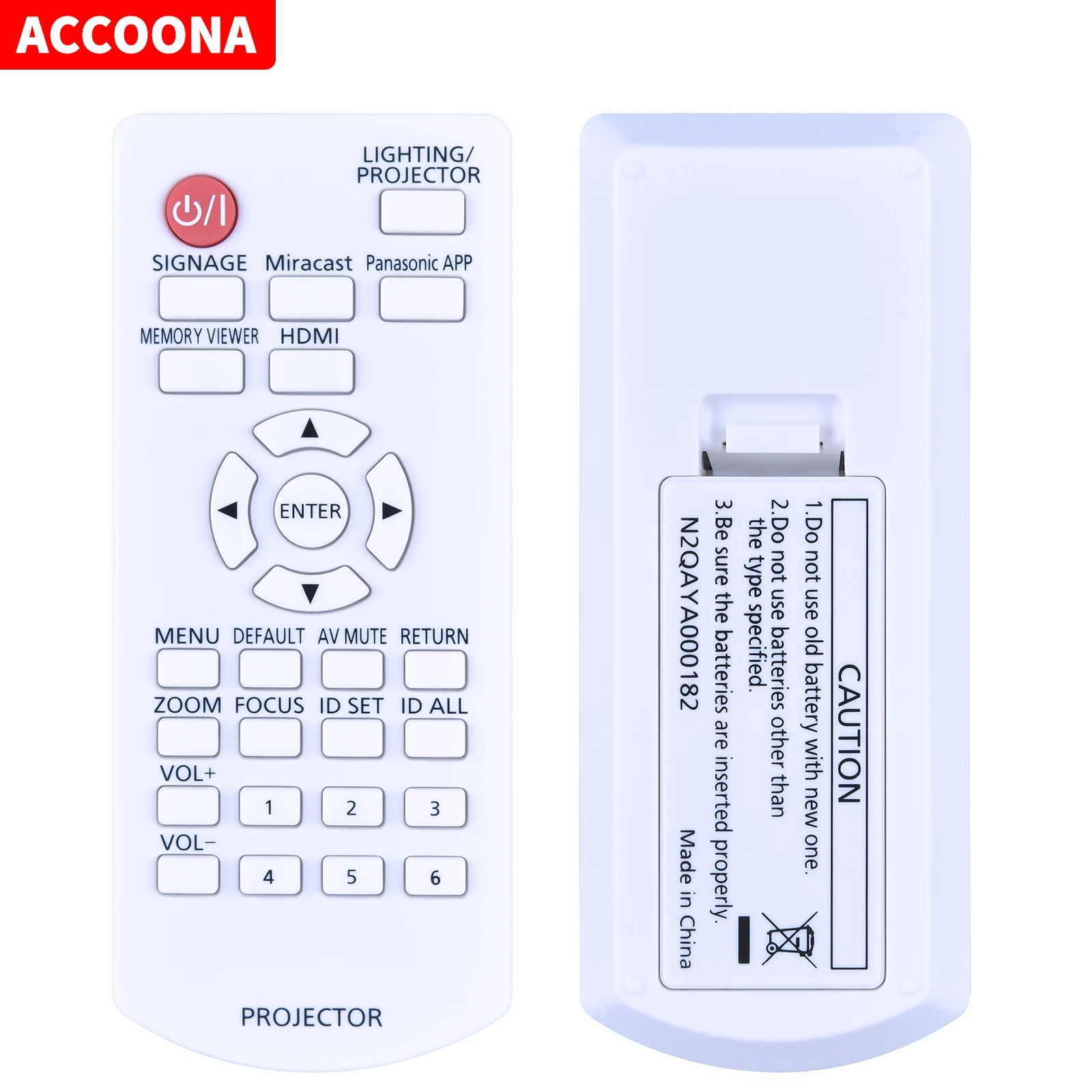 

Remote control N2QAYA000182 for Panasonic project