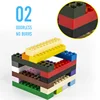 Building block 1X1 1X6 2X6 2X8 hole dark grey brick basic accessories education creativity compatible brand building block toy 4