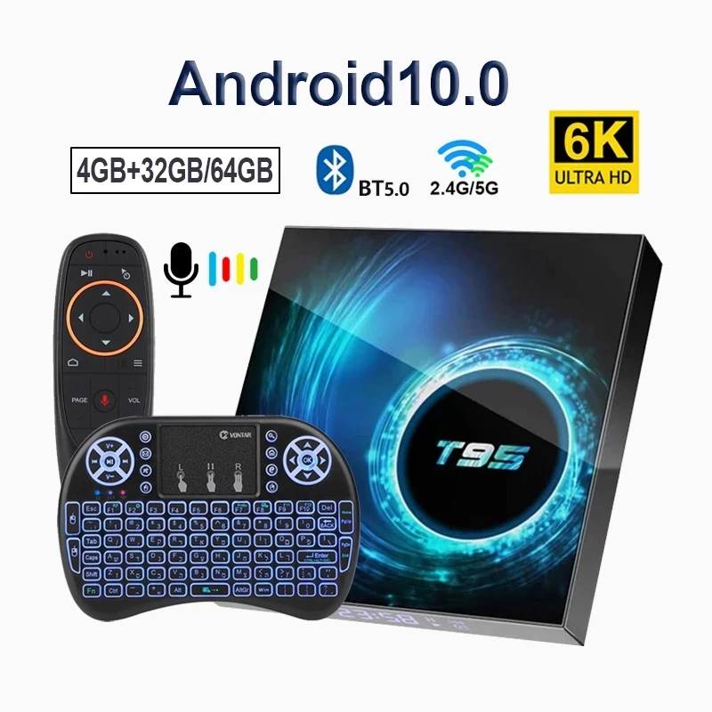 2022 T95 Smart Tv Box 6k 2.4g & 5g Wifi support BT 128g 6k 16g 32gb 64gb 4k Quad Core Android 10 Set-Top Box Media Player h96 max rk3528 android 13 quad core support 8k video wifi6 bt5 0 2 4gb ram 32 64gb rom media player android tv box