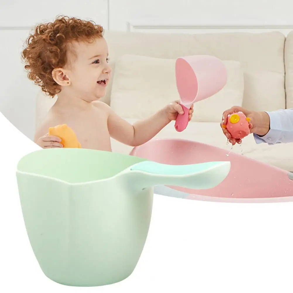 Frosted Baby Bathing Ladle Slip-resistant PP Hair Washing Baby Shampoo Bath Spoon for Kids Baby Bath Tool