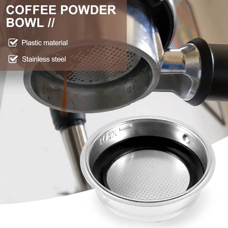 Detachable Stainless Steel Coffee Filter Basket Strainer Coffee Machine Accessories for Home Office coffee machine filter bowl