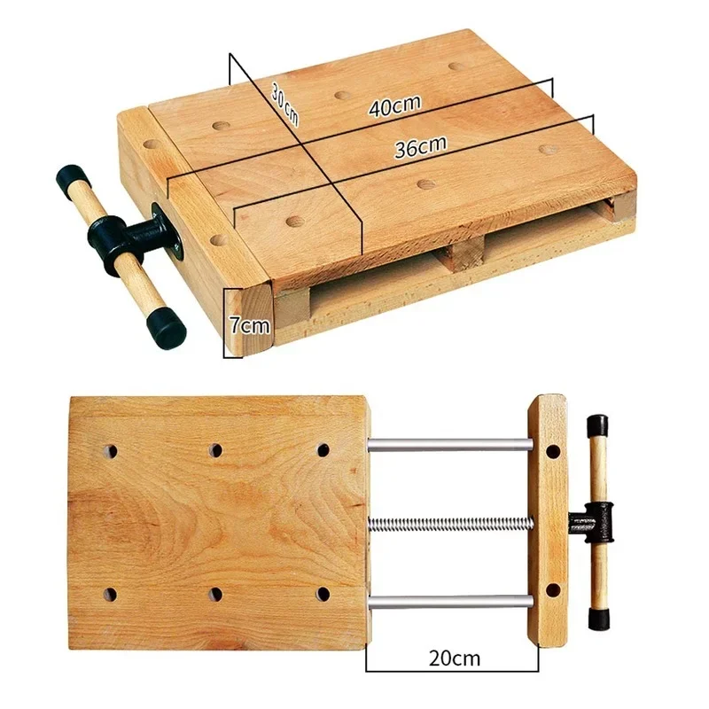 1PC Mini Woodworking Table Portable Desktop Miniature Multifunctional Beech Desktop Manual Workbench for Woodworking Industry