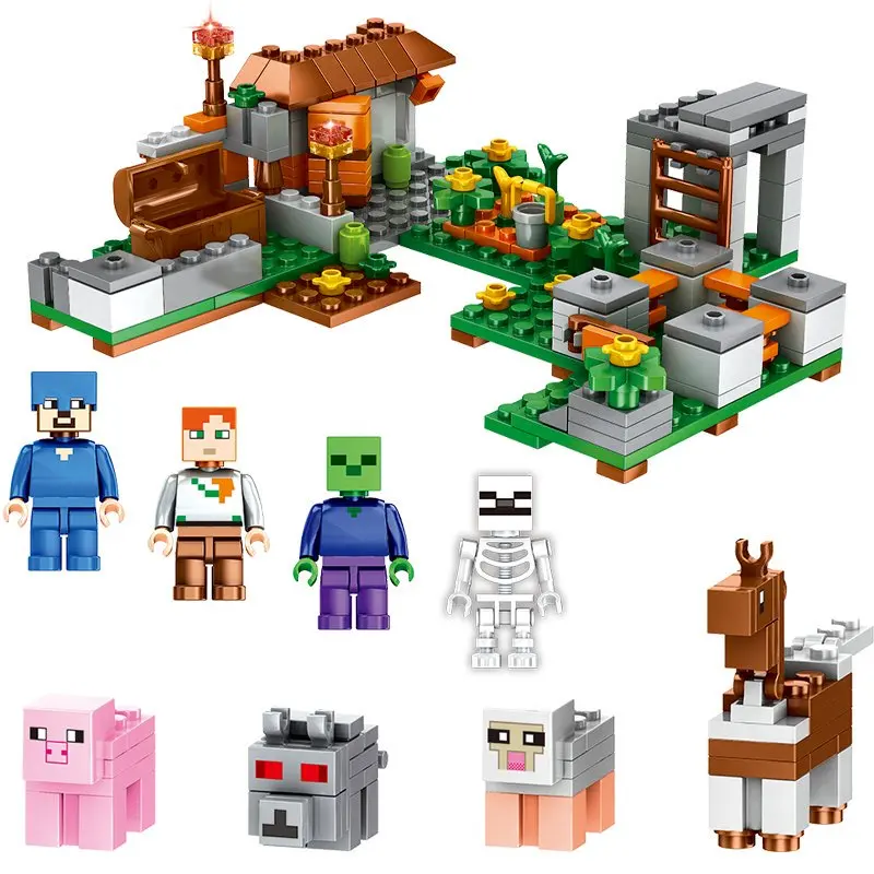 Children's Educational Village & Jungle Adventure Puzzle Toy Set