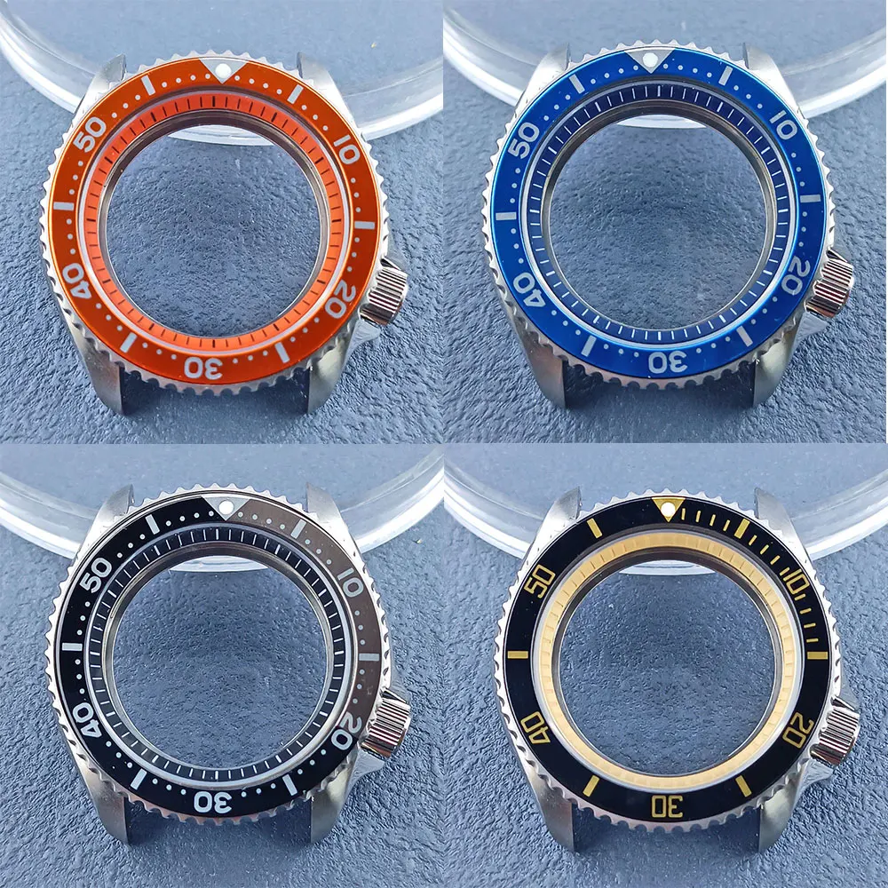 41mm 007 Silver watch case 316L stainless steel sapphire flat glass 10bar waterproof suitable for NH3 series 35 36movement