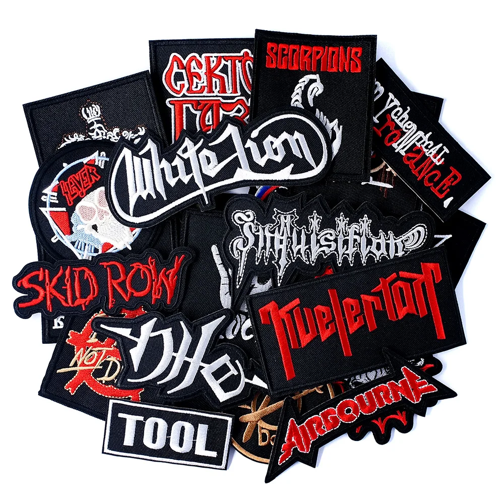 25Pcs Lot Rock Band Patch Ebroidered Applique Patches Fabric Garment 25Pcs Lot Rock Band Patch Ebroidered Applique Patches Fabric Garment
