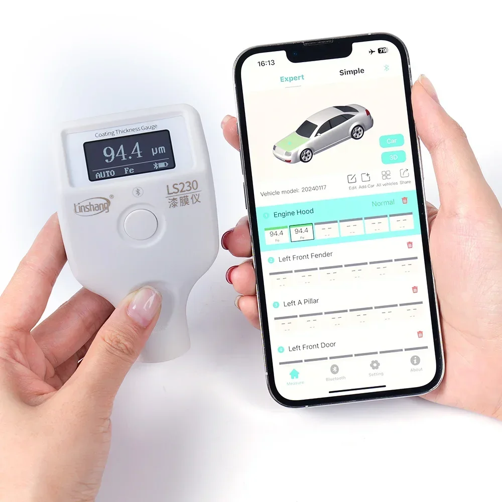 Thickness Measurement Tester 0-3500&mu;m Digital Paint Thickness Meter LS230 Car Paint Inspection Device Car Detector Coating