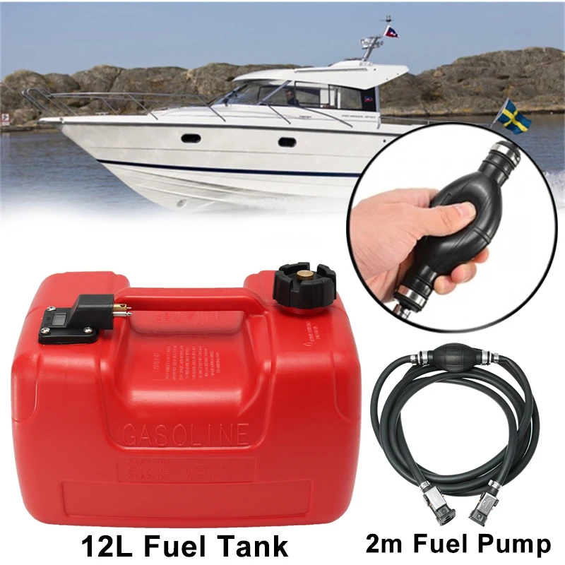 12L Electric Outboard Engine Fuel Tank/2M Fuel Pump for Yamaha Boat Car