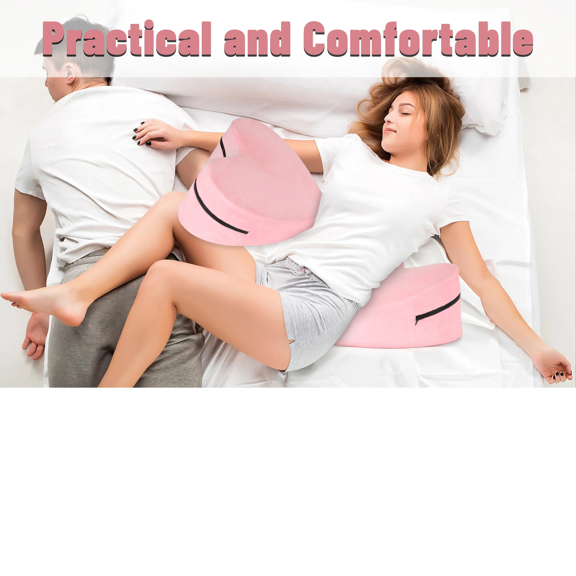 Back Support Wedge sex Pillow for Sleeping Sit Up Pillows for Bed Angled Bed Pillow, Triangle Pillow Back and Legs Support