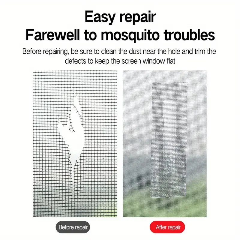 Window Screen Tape 5/10cm Width Window Mosquito Net Repair Tape Self-Adhesive Window Screen Repair Patch Anti-Insect Fly Mesh Broken Holes Tape