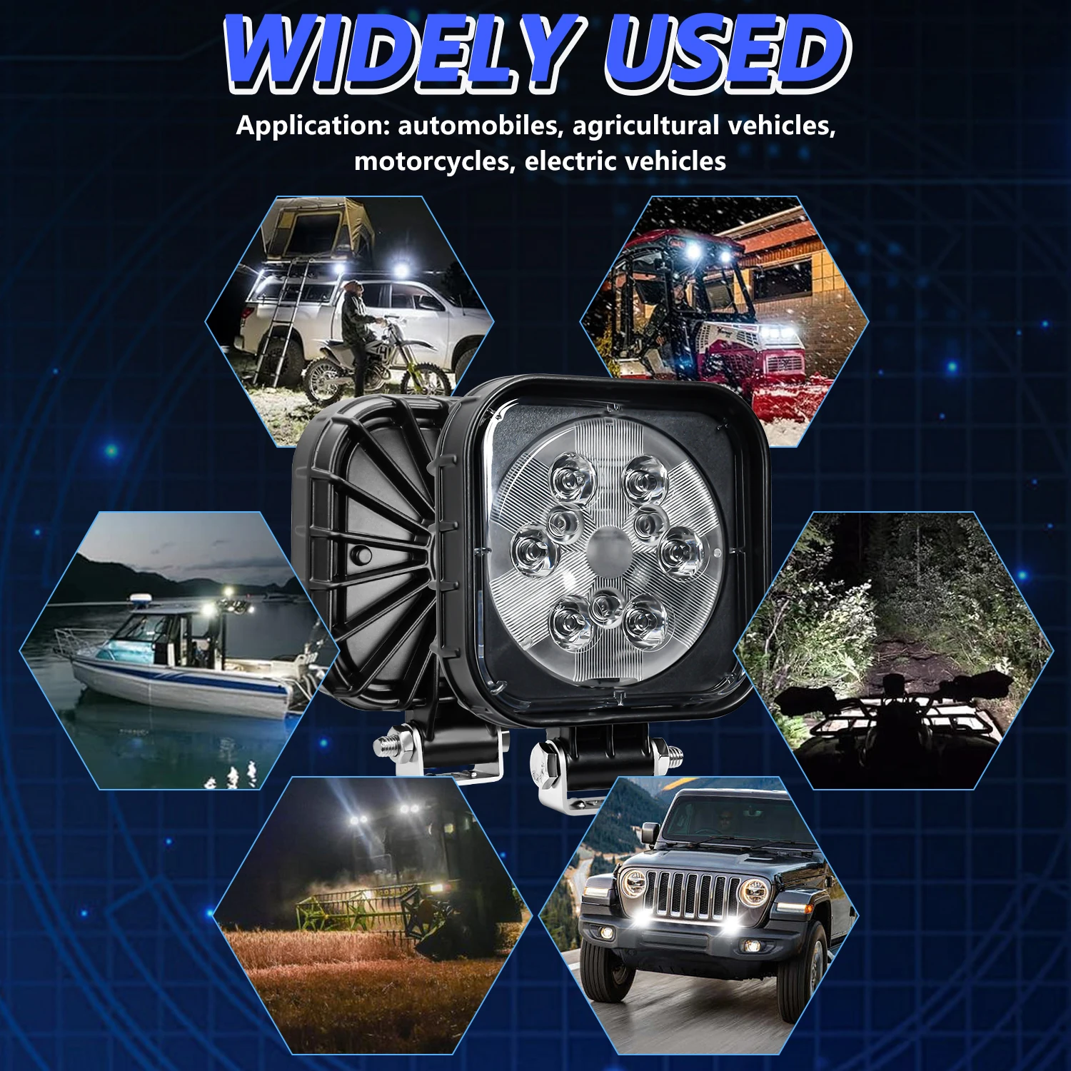 Auxiliary Sport Lamp LED Work Light Bar Off Road 6000K Led Combo Beam Barra LED