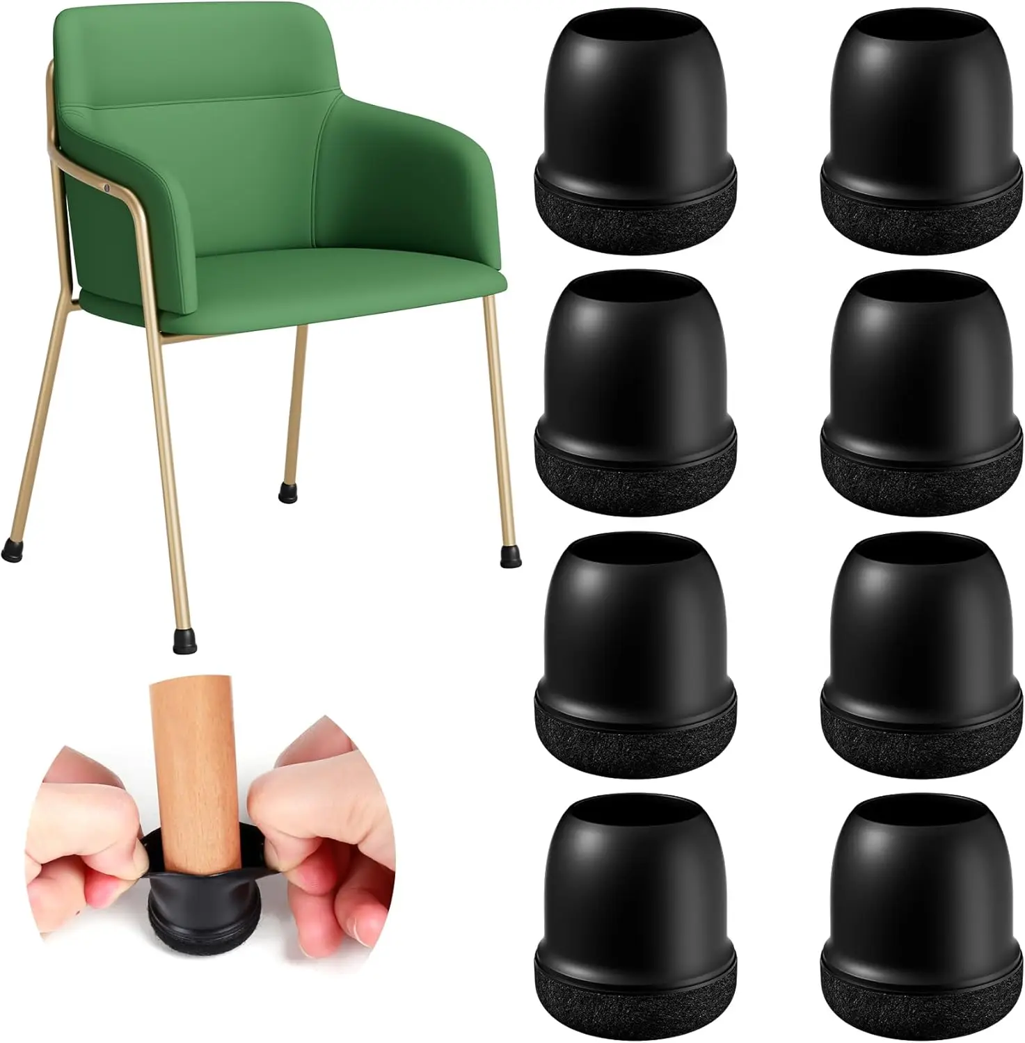 48 X SEDIA Puntali Gomma Bianca Proteggipavimento Bastone Ends 25mm - Foto 9