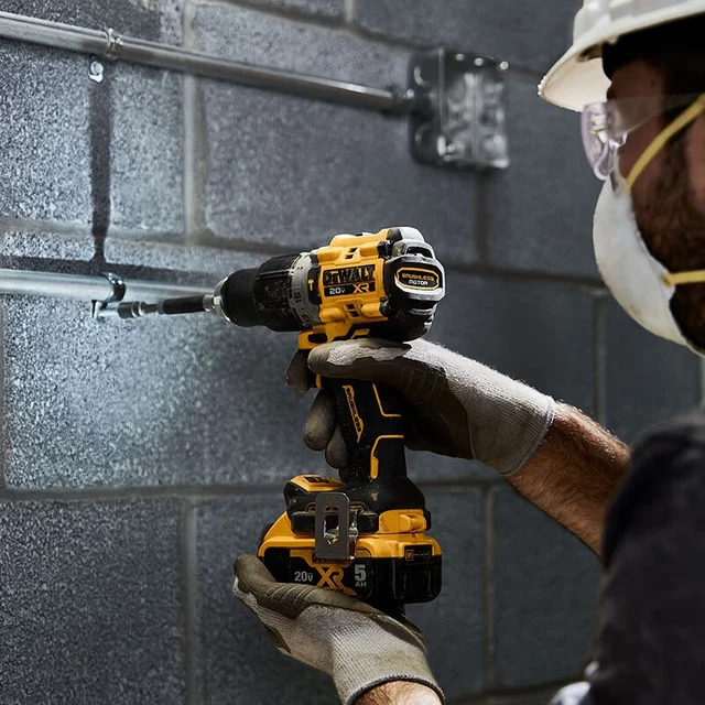 Dewalt-taladro de impacto inalámbrico sin escobillas, Kit de herramientas eléctricas recargables, solo 1/2 pulgadas, 20V, DCD805 - Imagen 5
