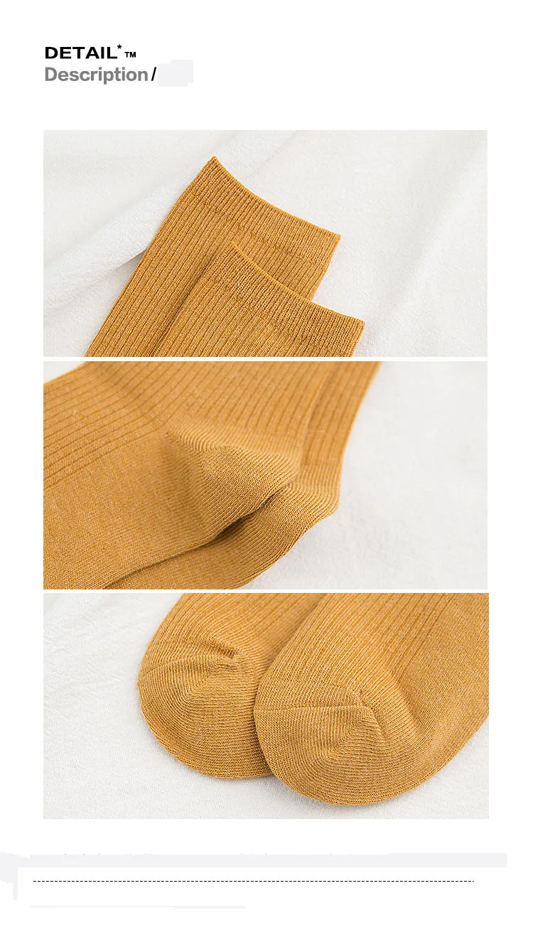 gucci socks women Solid Color Women Sock Autumn Winter New Middle Tube Vertical Stripes Cotton Socks Girl Fshion Simple Socks women's socks