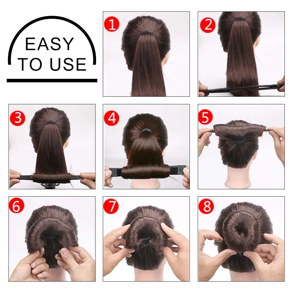 Alileader New Donut Headband Women Hair Accessories Girl Magic Hair Magic DIY Tool Bun Maker Sweet French Dish Made Hair Band 6