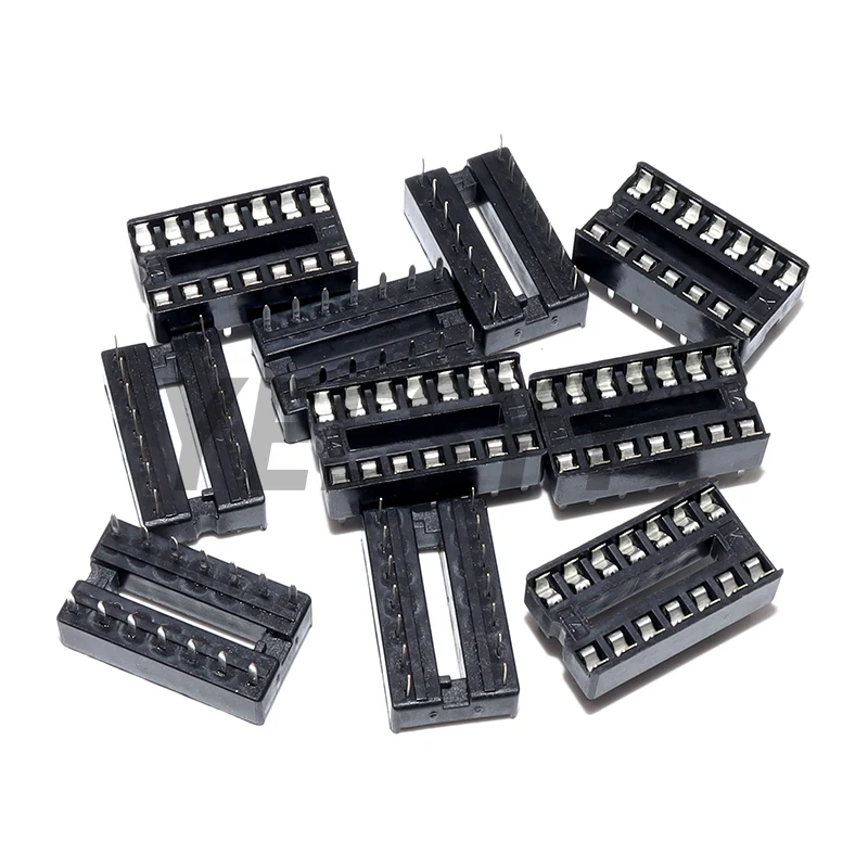 10-Pack Square Hole 14-Pin DIP IC Sockets
