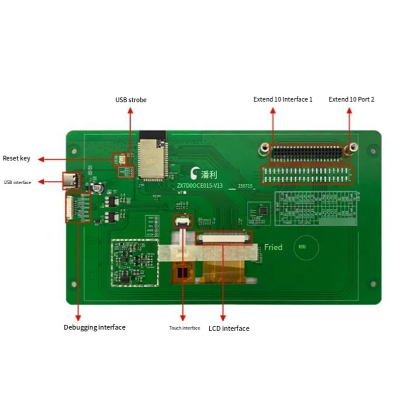 RGB ̽ ESP32-S3   LCD ġ ÷ ȭ, 16MB SPI ÷  8MB PSRAM, 7.0 ġ, 800x480